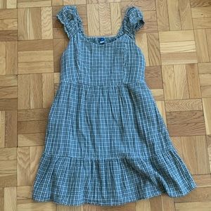 Old Navy Cotton Plaid Dress Sz Large (Tall)